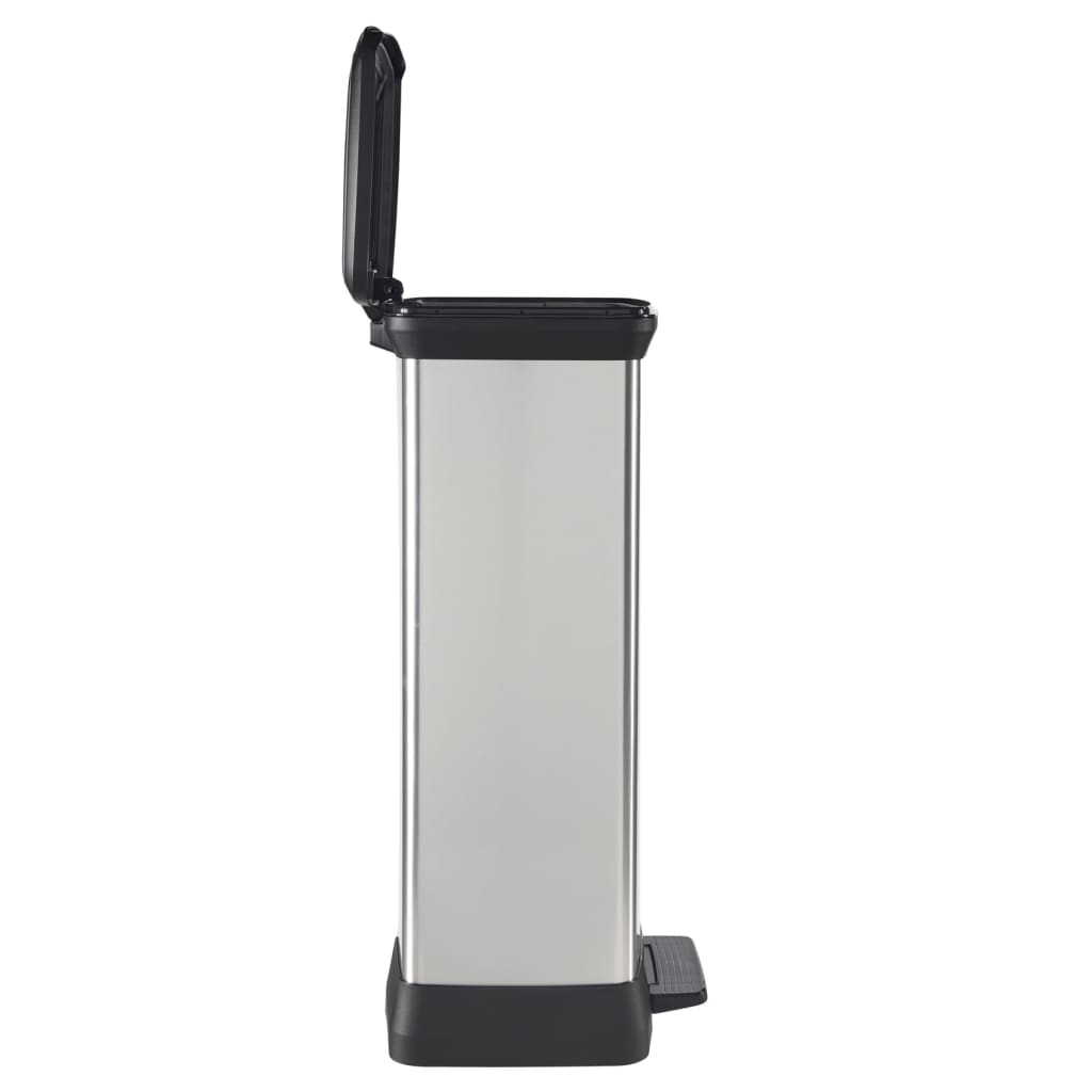 Curver dobbelt pedalspand deco 23 l +23 l sølvfarvet - number 4.