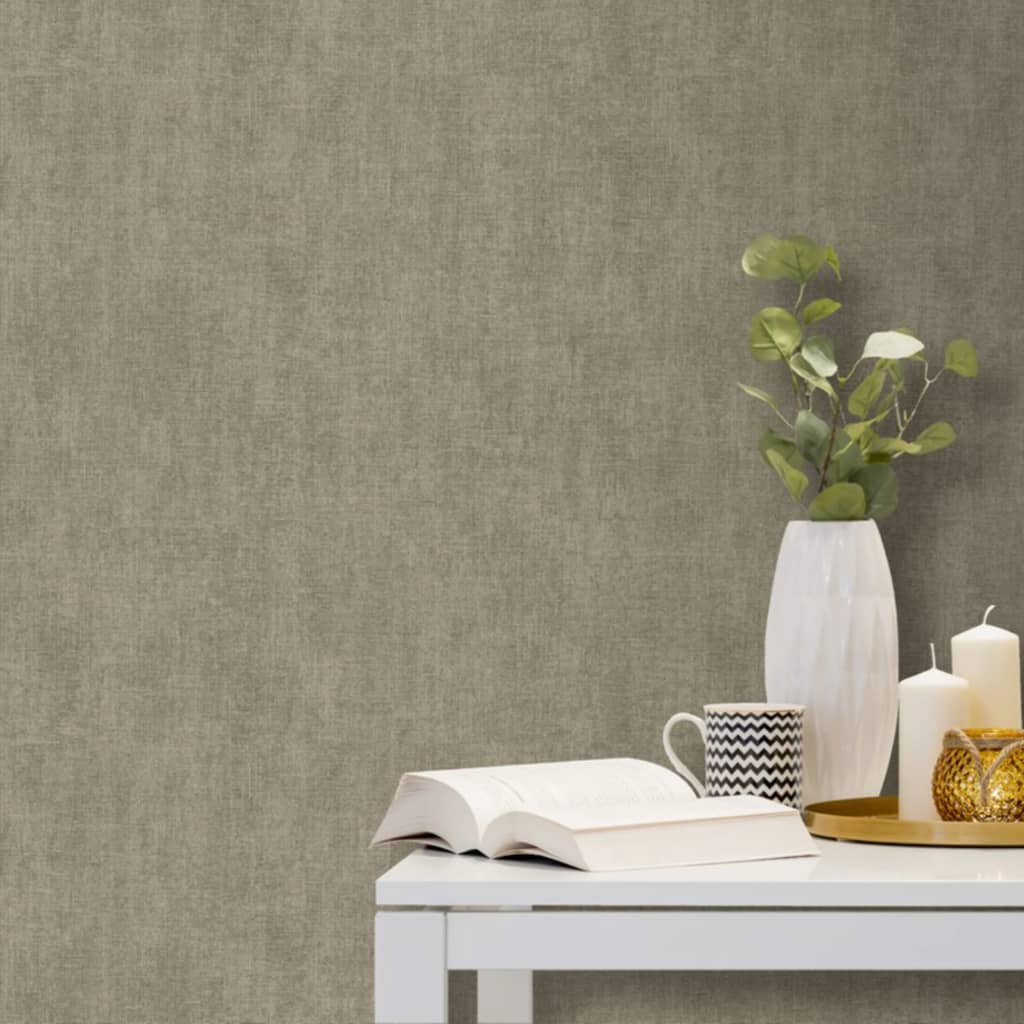 Dutch wallcoverings tapet plain gråbrun - number 1.