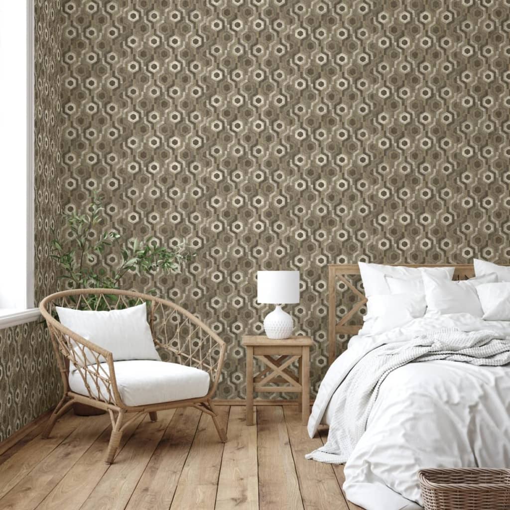 Dutch wallcoverings wallpaper galactic brown and white - number 3.
