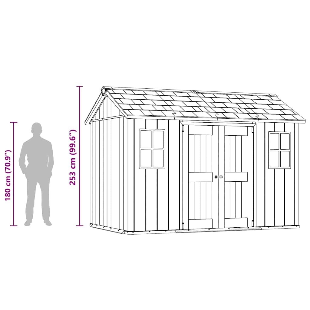 Keter vrtna kućica oakland 1175 antracit siva - number 8.