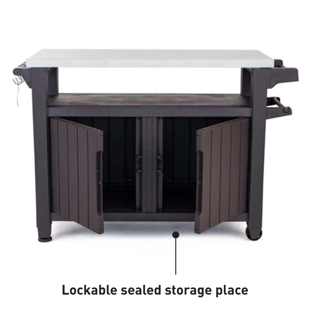 Keter višenamjenski vanjski stol za roštilj unity xl drveni izgled - number 8.