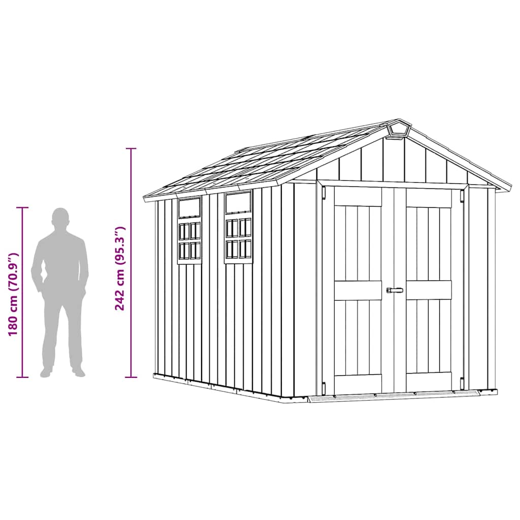 Keter vrtna kućica oakland 7511 antracit siva - number 8.