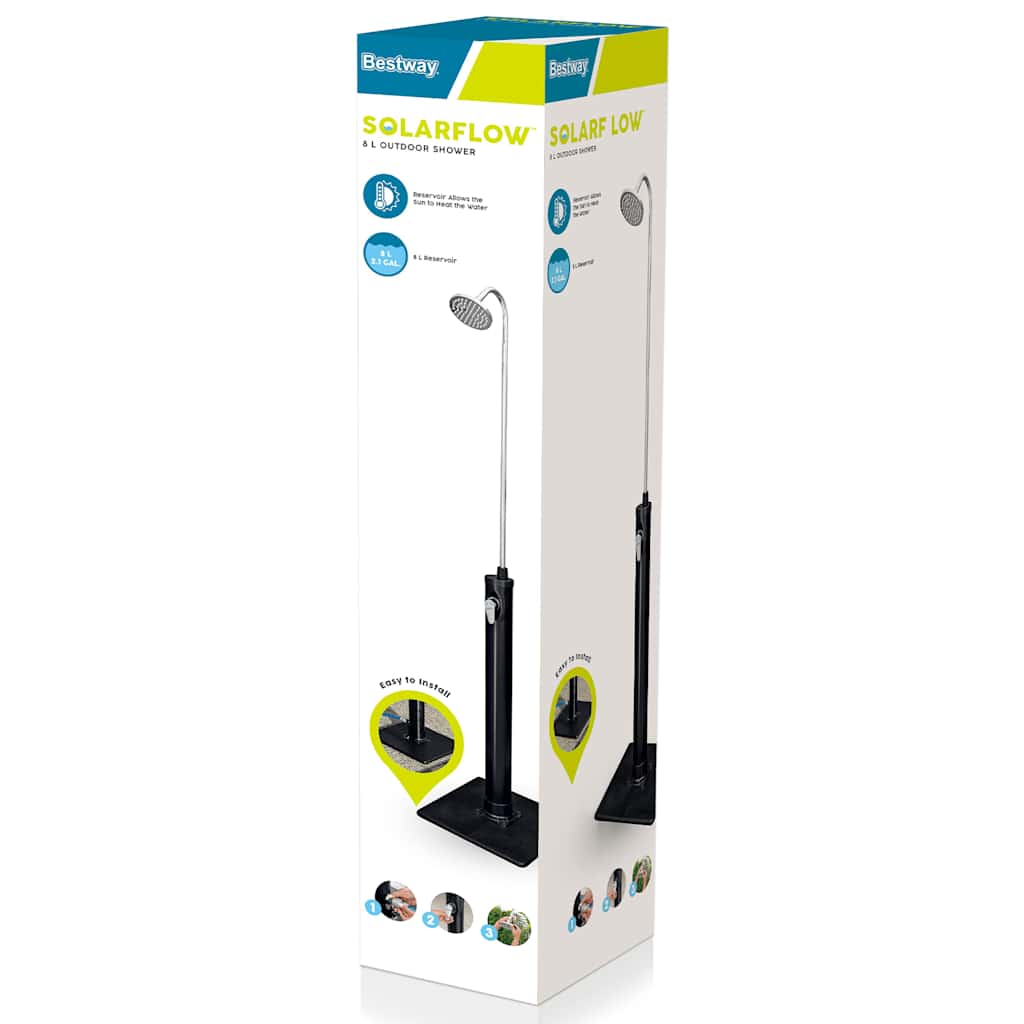 Bestway solar flow udendørs bruser 8 l sort - number 4.