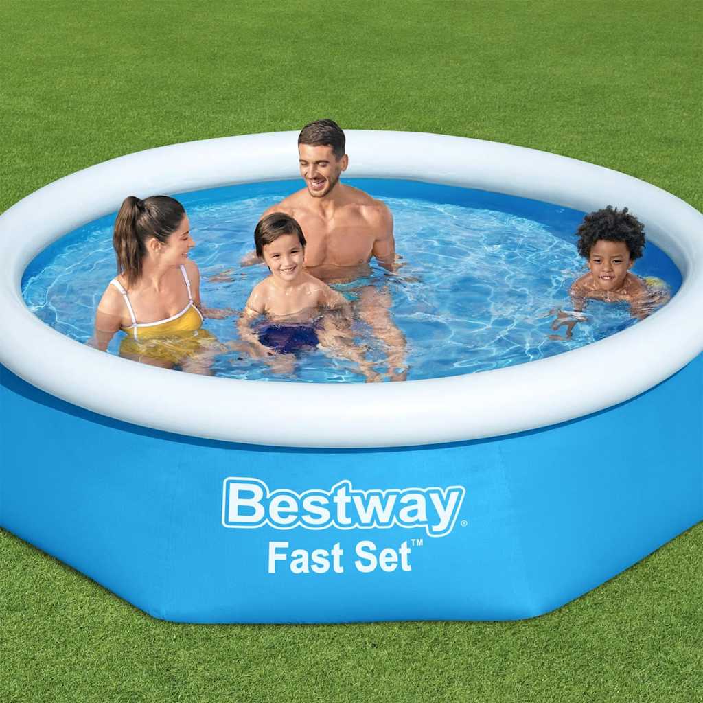 Bestway oppustelig swimmingpool fast set 244x66 cm rund 57265 - number 1.