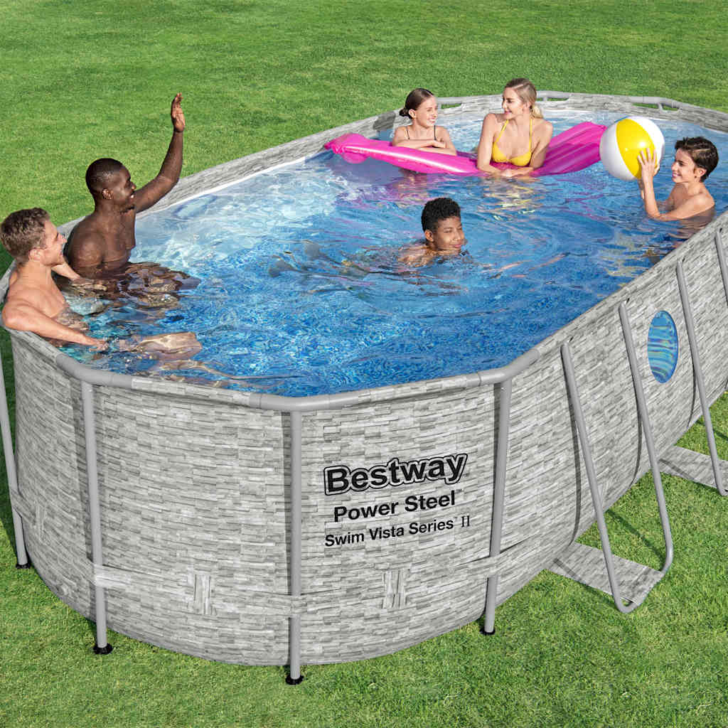 Bestway power steel swim vista series swimmingpool 549x274x122 cm - number 1.