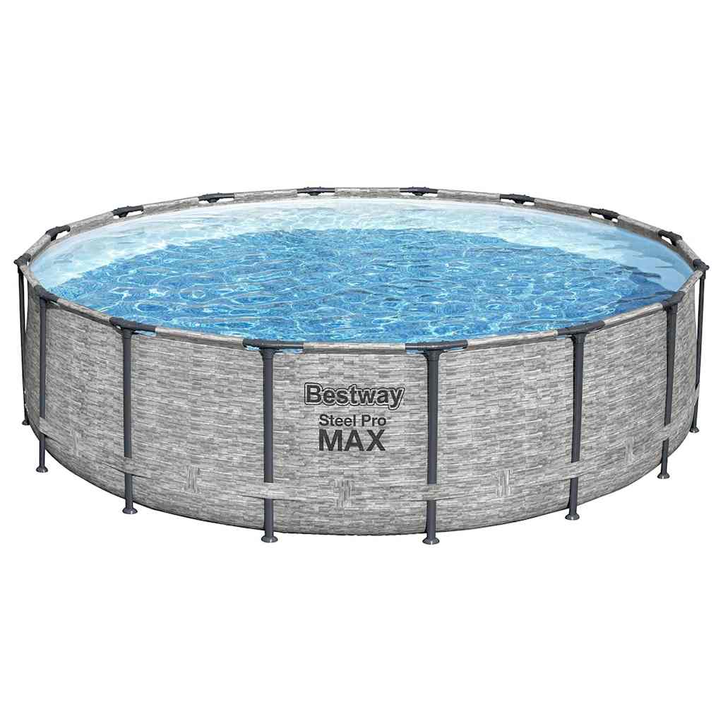 Bestway power steel swimmingpool 488x122 cm rund - number 5.