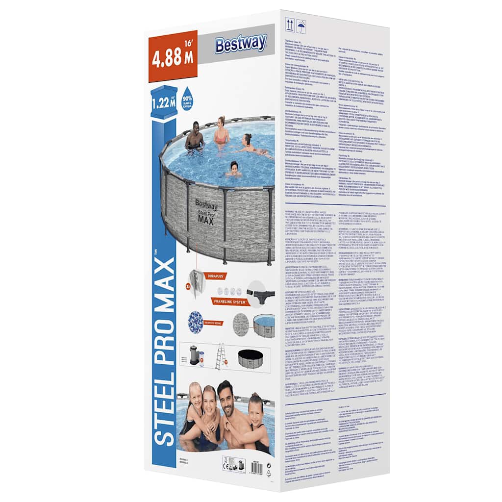 Bestway power steel swimmingpool 488x122 cm rund - number 10.