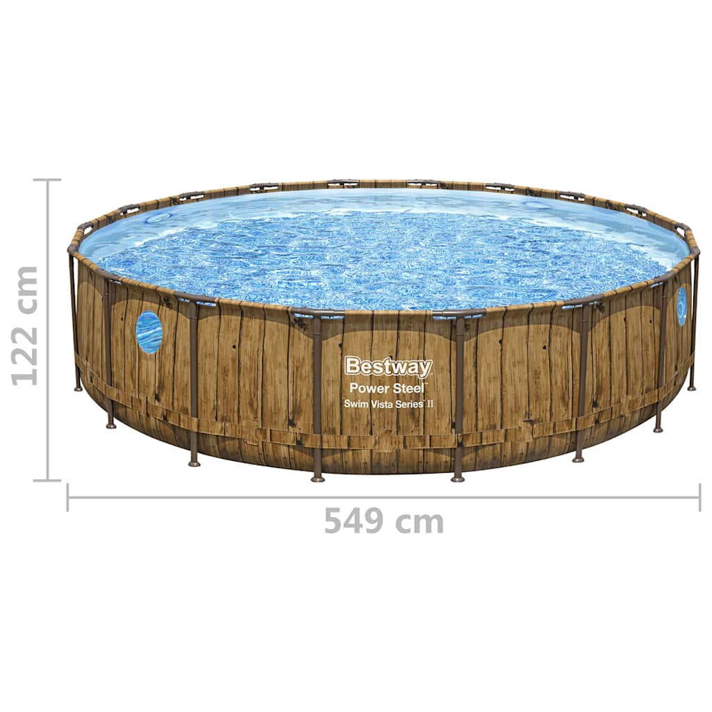 Bestway power steel swimmingpoolsæt - 549 x 122 cm - number 10.
