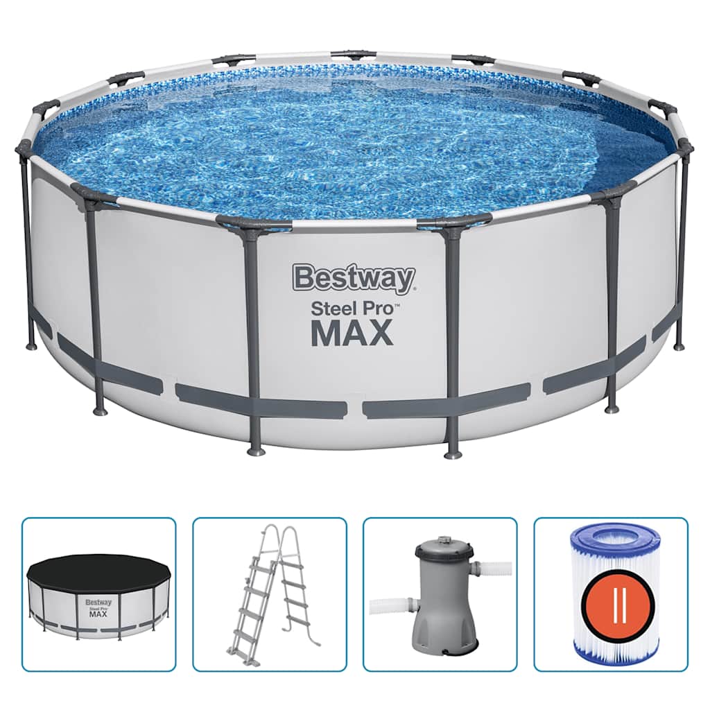 Bestway steel pro max swimmingpoolsæt 396x122 cm rundt - number 2.