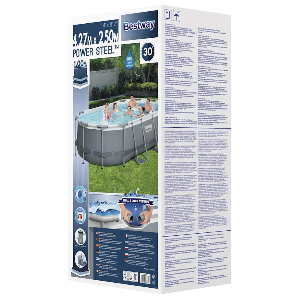 Bestway power steel fritstående pool 427x250x100 cm oval - number 11.