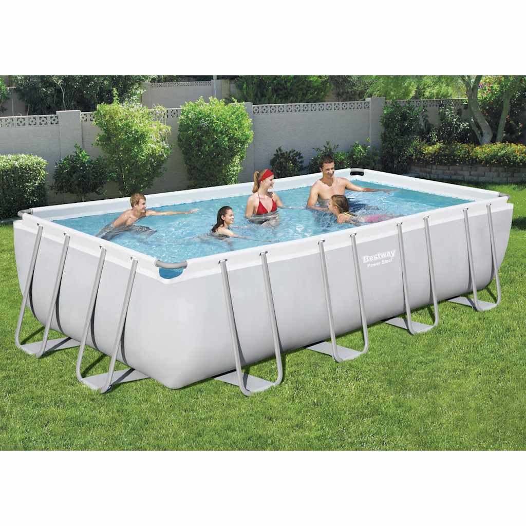 Bestway power steel swimmingpool 549x274x122 cm rektangulær - number 1.