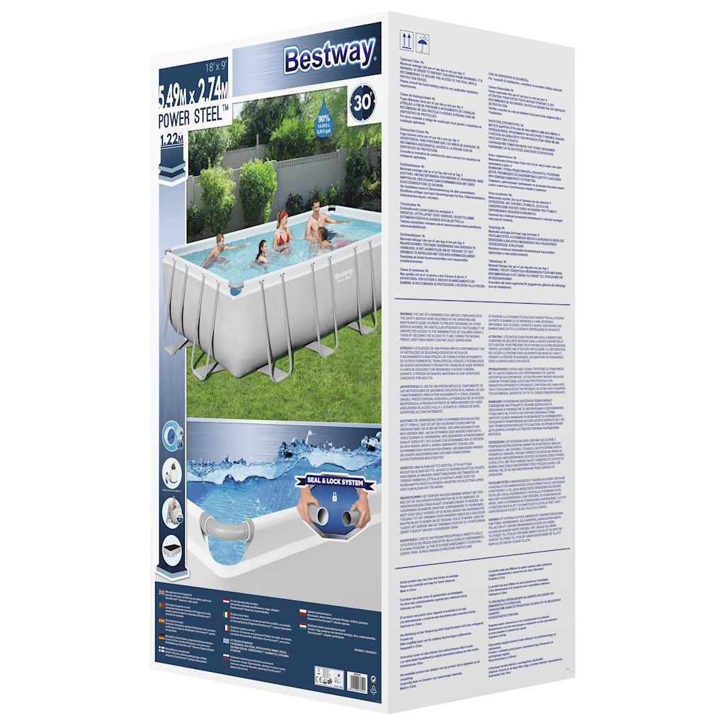Piscina bestway power de acero inoxidable rectangular de 549 x 274 x 122 cm - number 9.