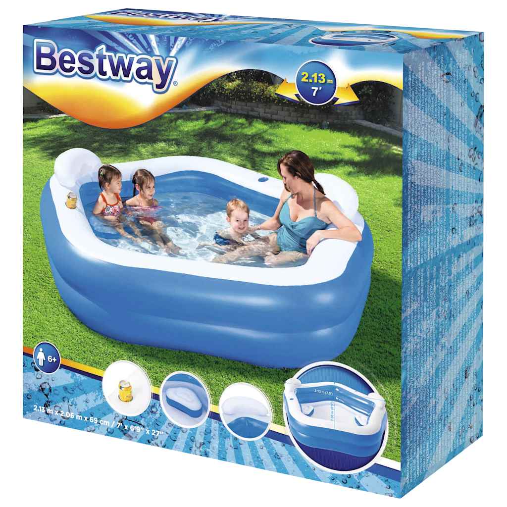 Salon de détente familial pour piscine bestway 213x206x69 cm - number 5.