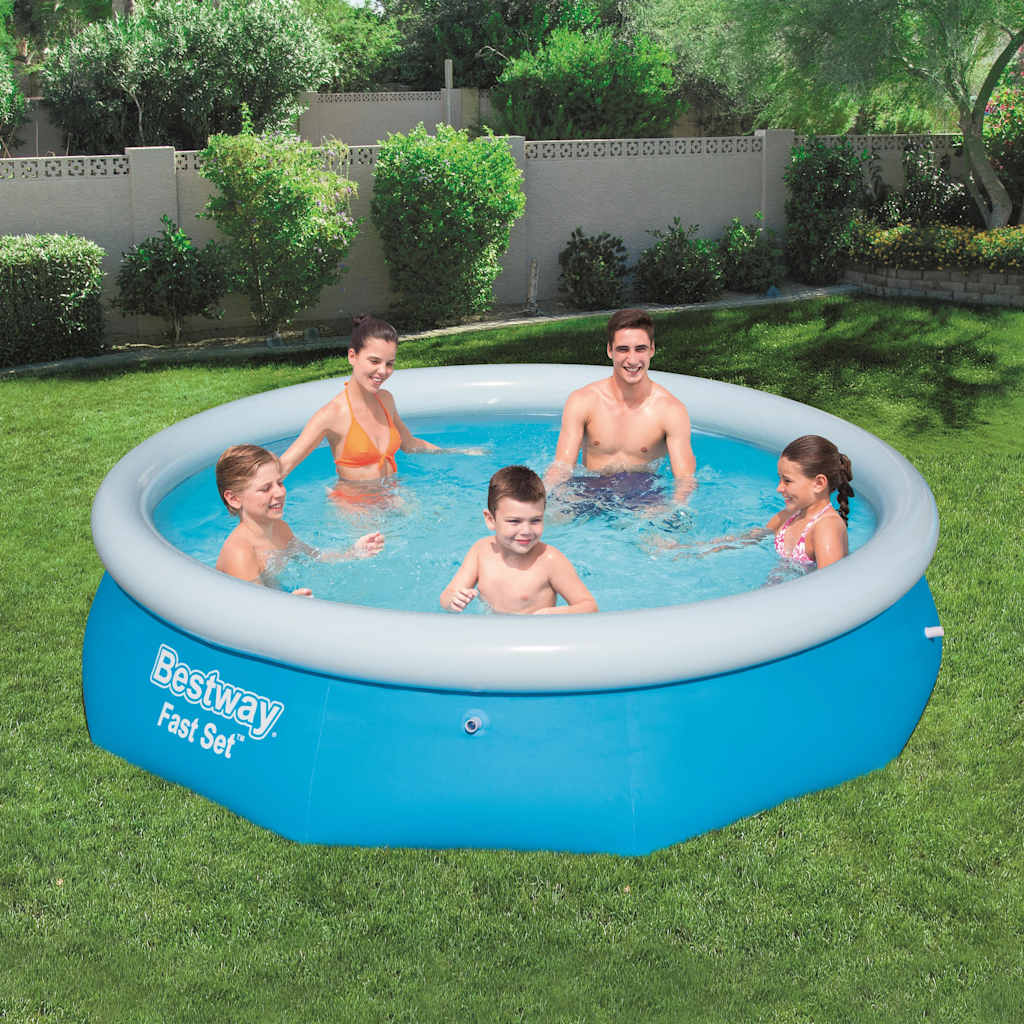 Bestway fast set oppustelig swimmingpool rund 305 x 76 cm 57266 - number 1.