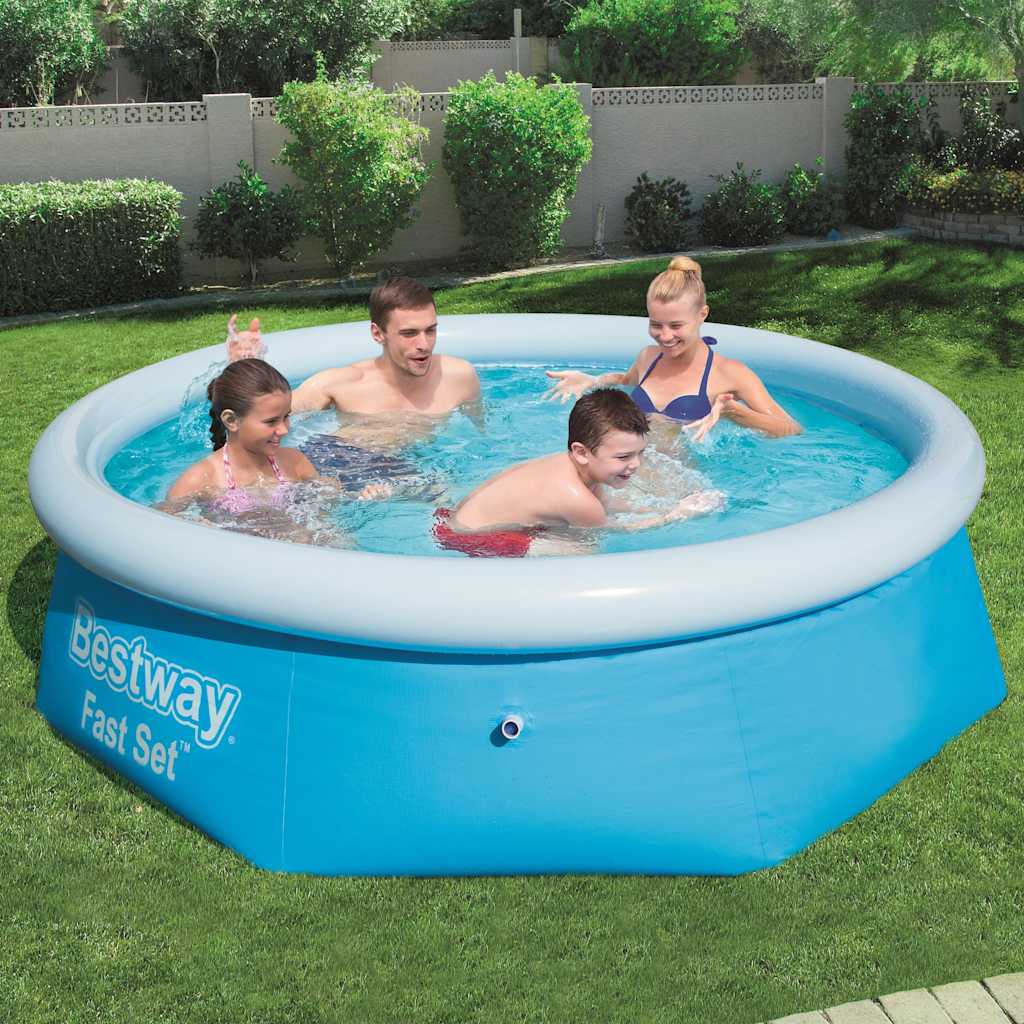 Bestway fast set oppustelig swimmingpool rund 244 x 66 cm 57265 - number 1.