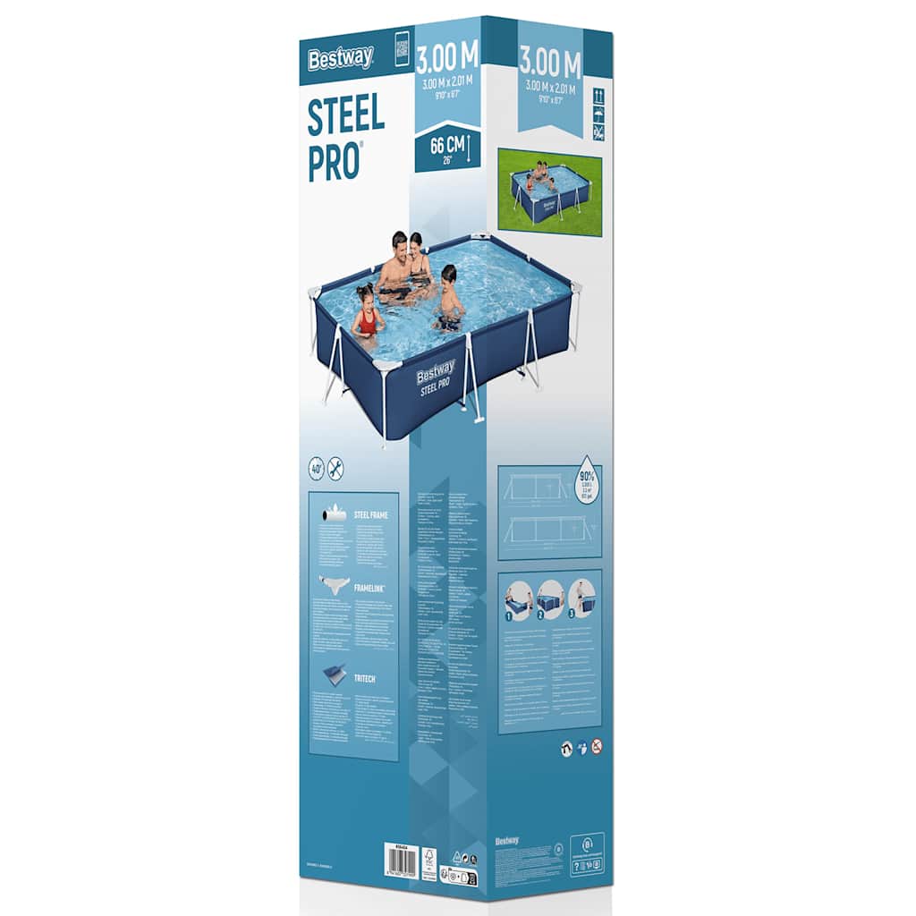 Bestway steel pro swimmingpool 300x201x66 cm - number 3.