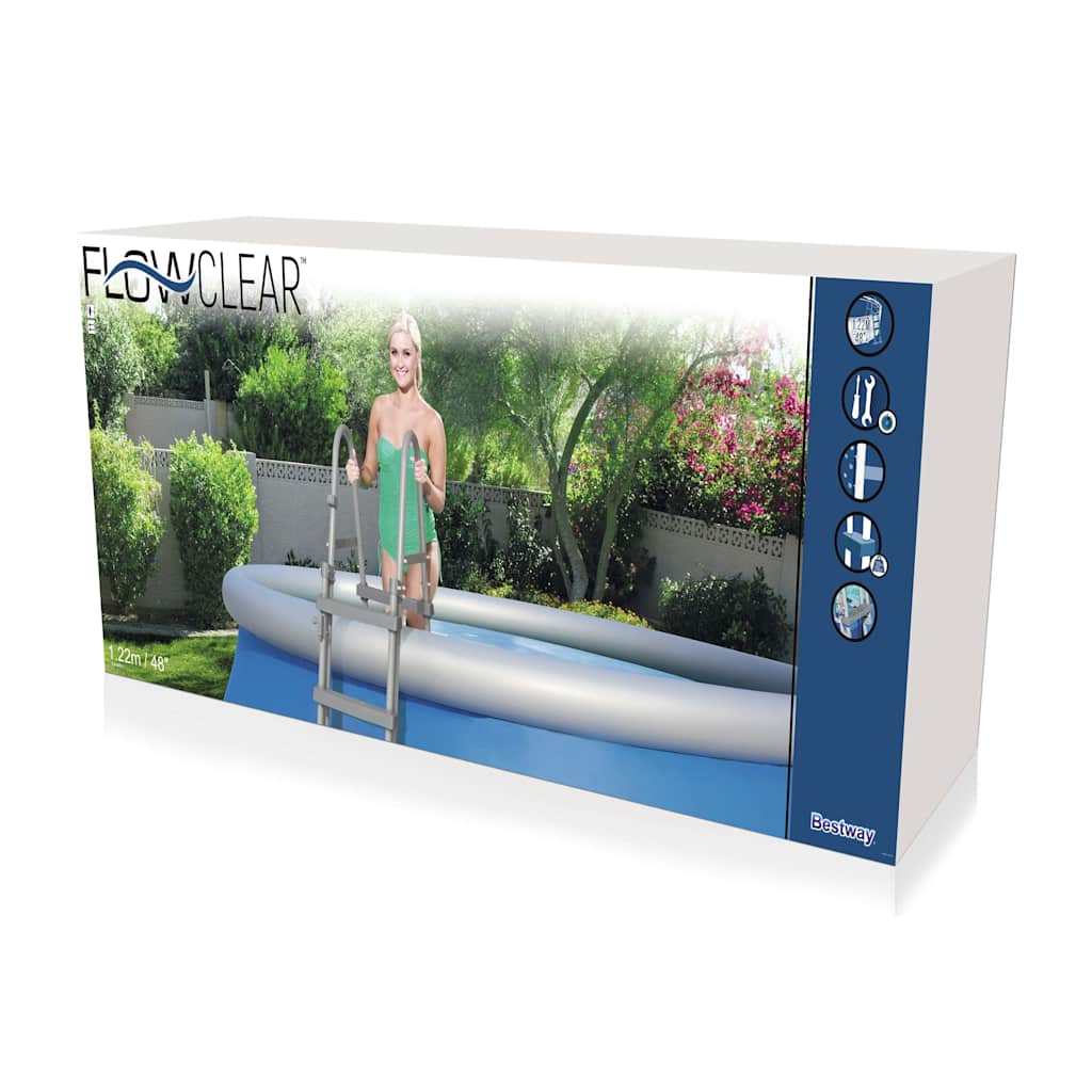 Échelle de piscine bestway avec 4 marches flowclear 122 cm 58331 - number 6.