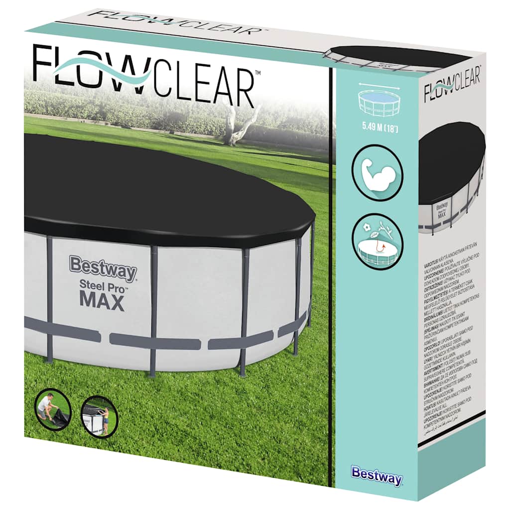 Couverture de piscine fixe bestway flowclear - 555 cm, 58039 - number 2.
