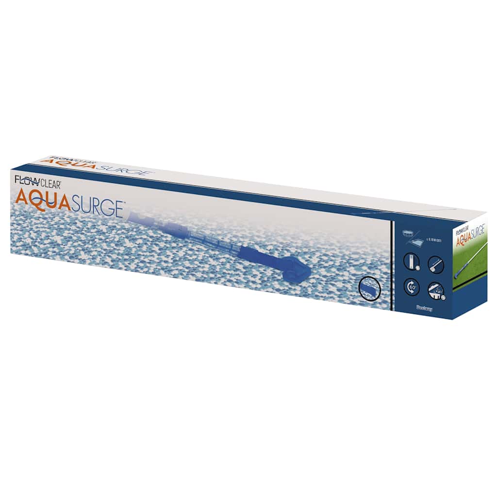 Aspirateur rechargeable bestway flowclear aquasurge - blanc et bleu, plastique et aluminium - number 12.