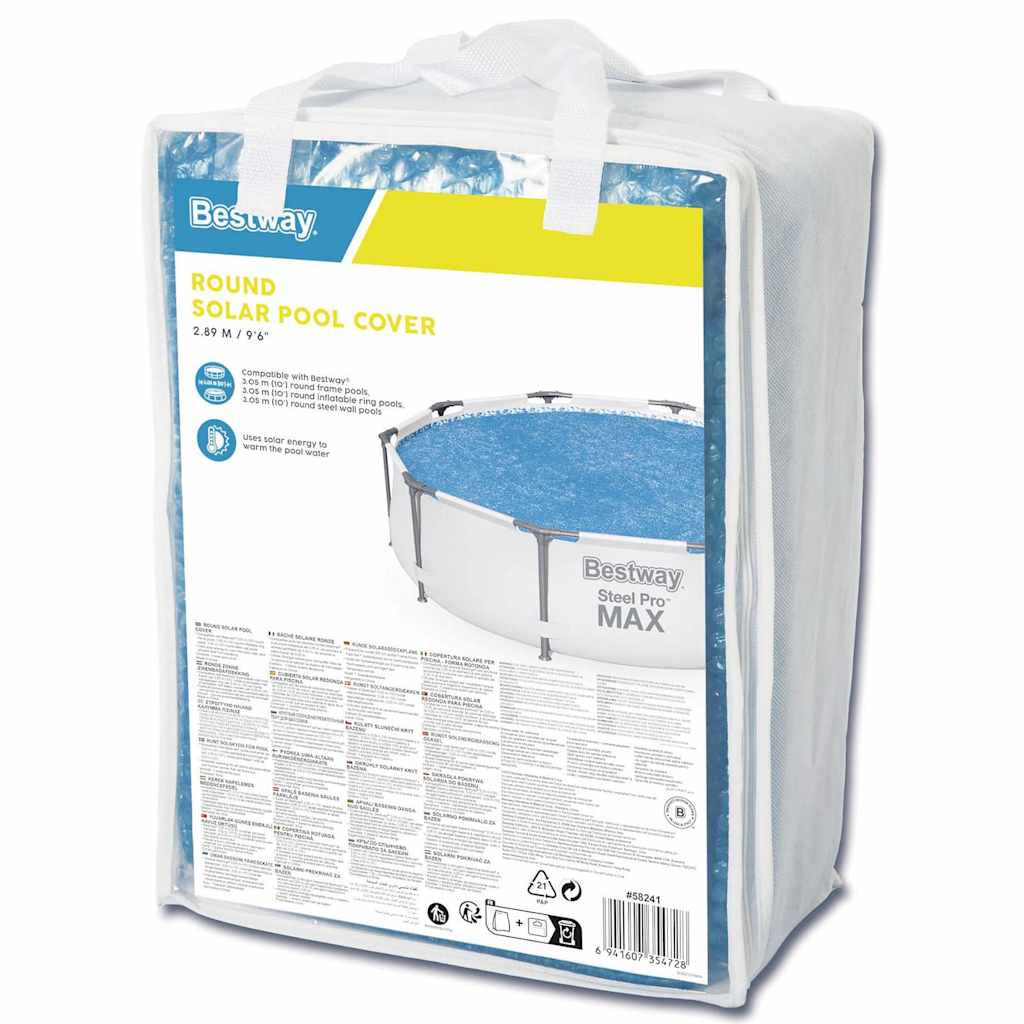Couverture de piscine chauffée solaire bestway flowclear 305 cm - number 3.
