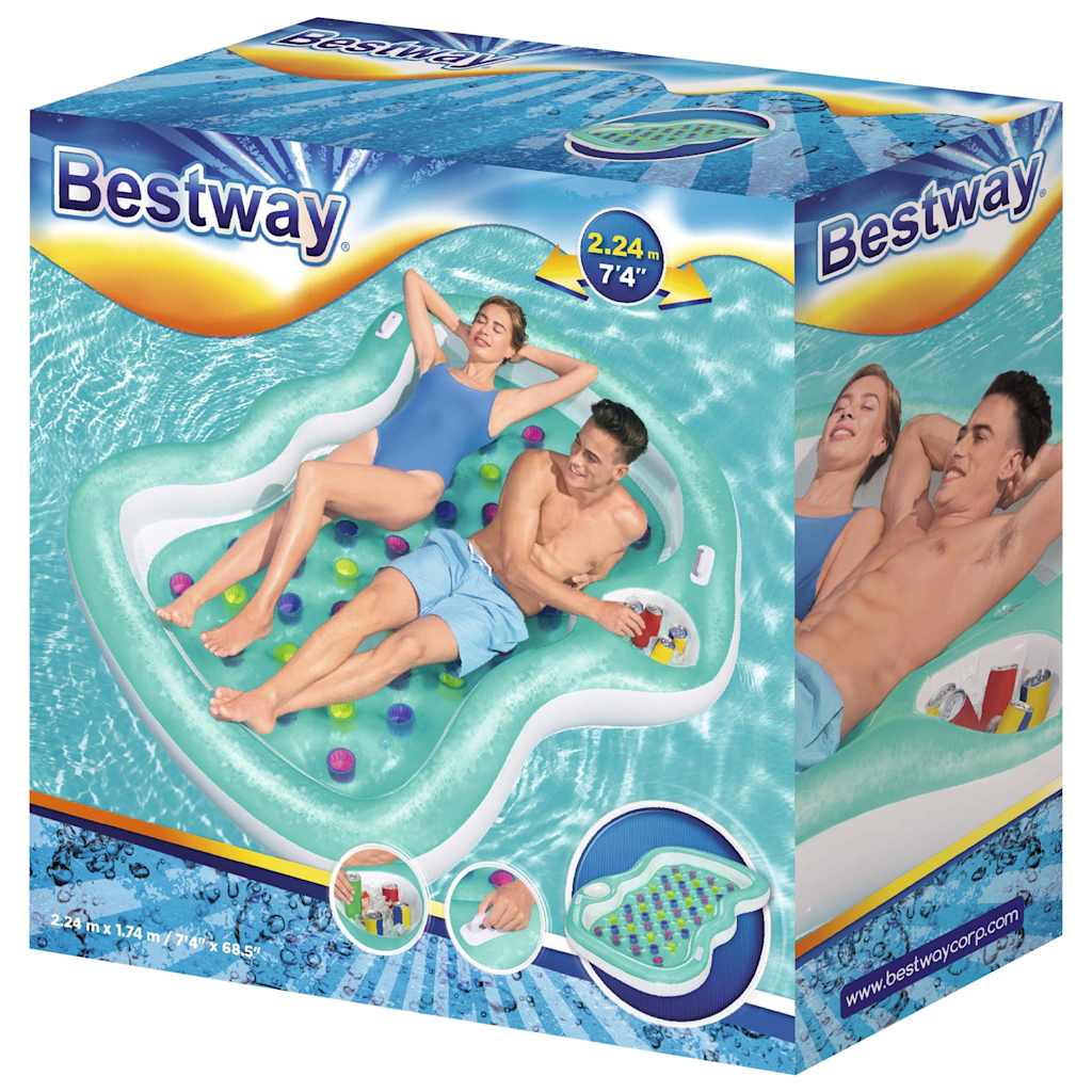 Matelas de piscine bestway pour piscine double design 224x174 cm - number 6.