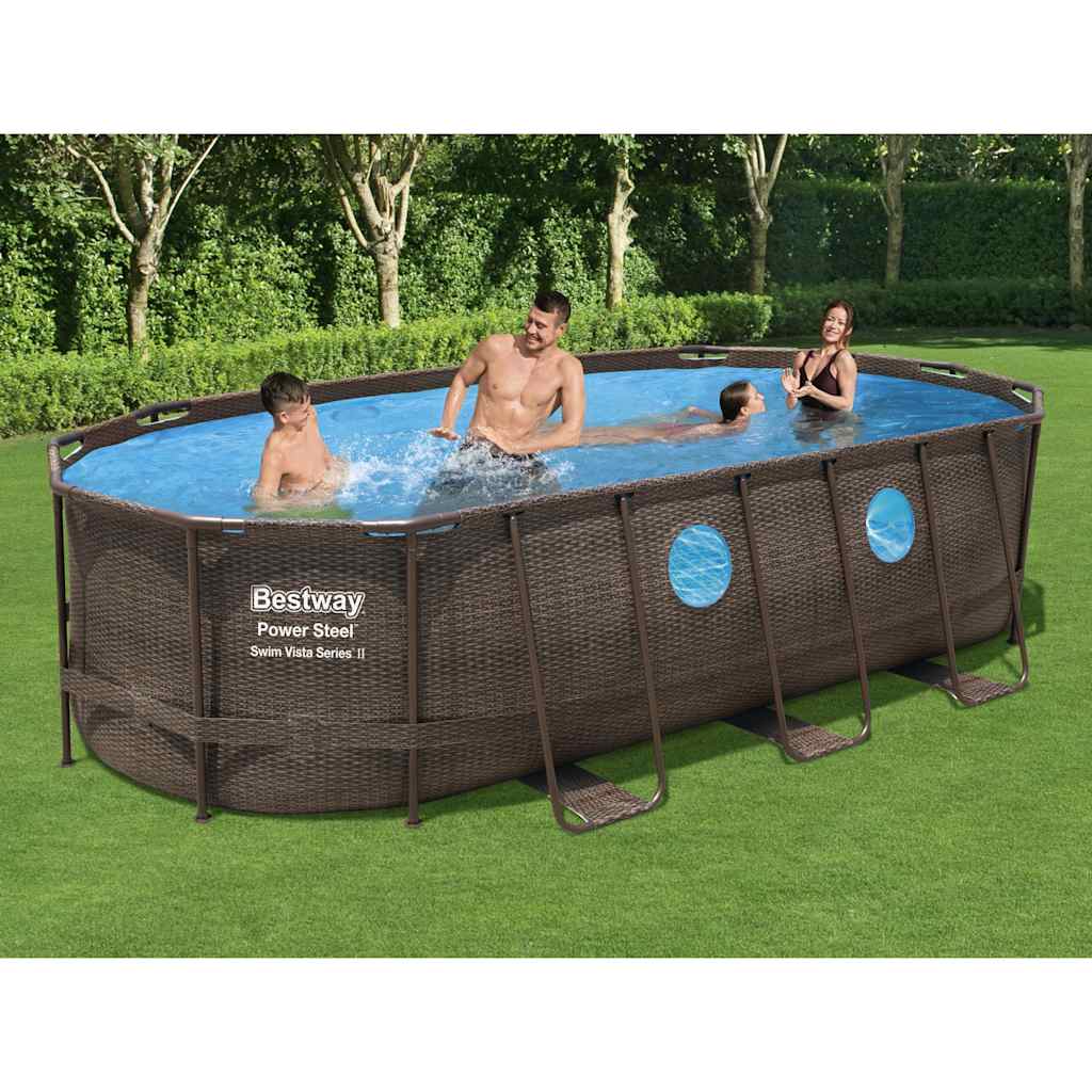 Bestway swimmingpoolsæt power steel swim vista series 549x274x122 cm - number 1.