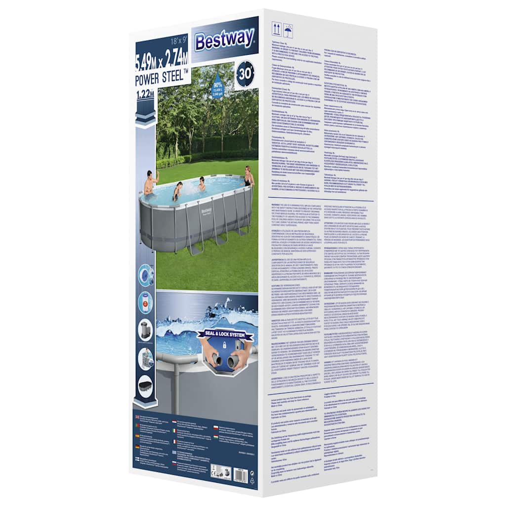Bestway power steel fritstående pool 549x274x122 cm oval - number 10.