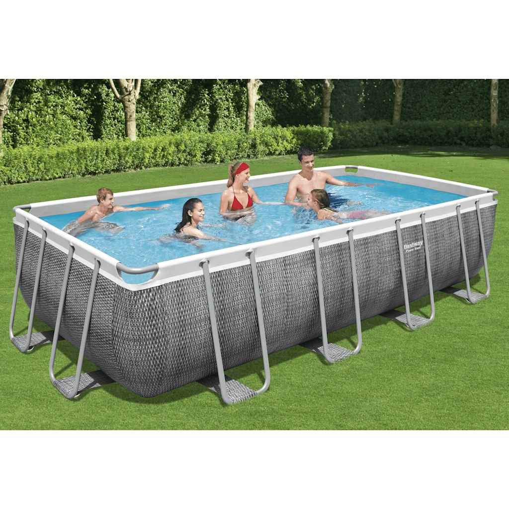 Bestway power steel swimmingpool rektangulær - 549 x 274 x 122 cm - number 1.
