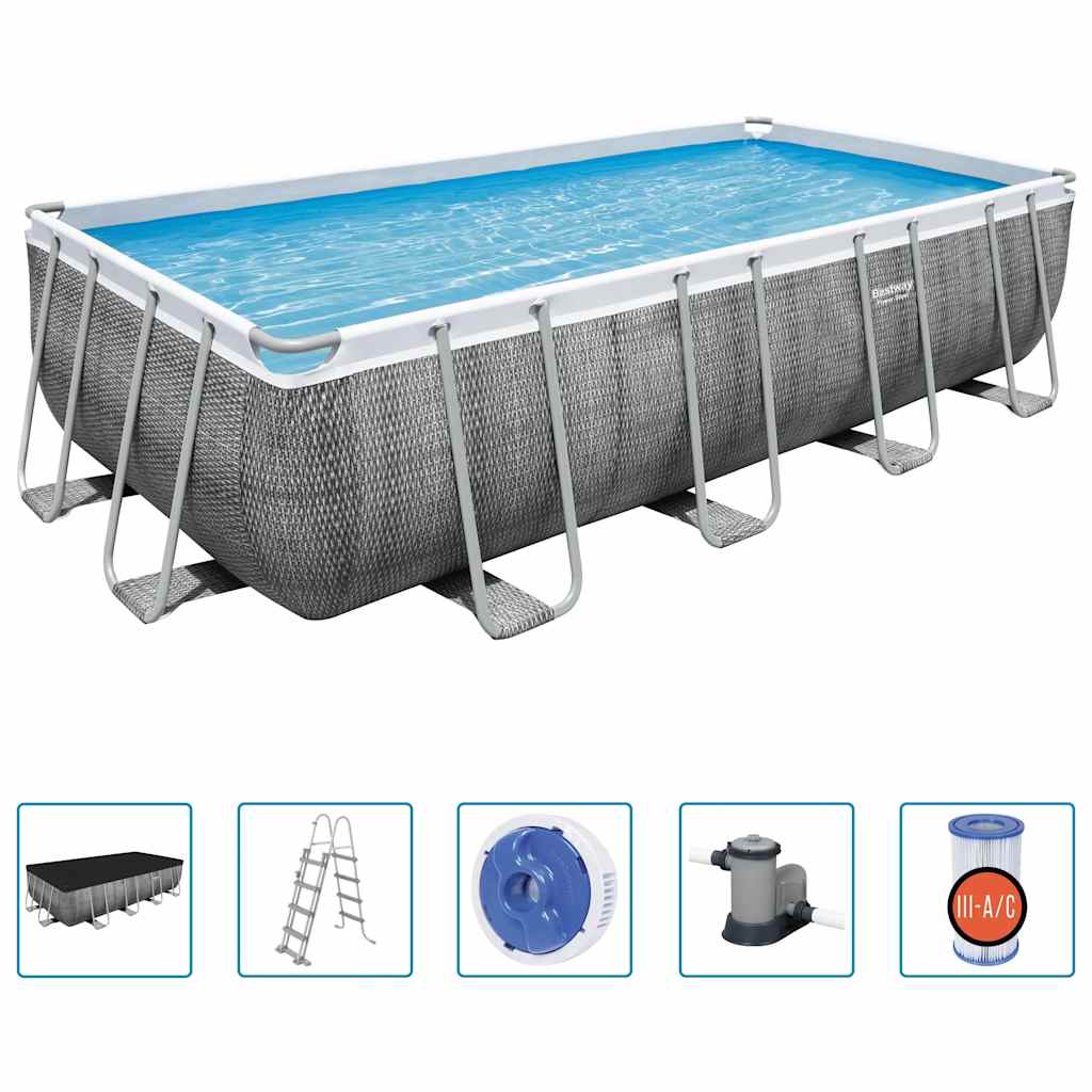 Bestway power steel swimmingpool rektangulær - 549 x 274 x 122 cm - number 2.