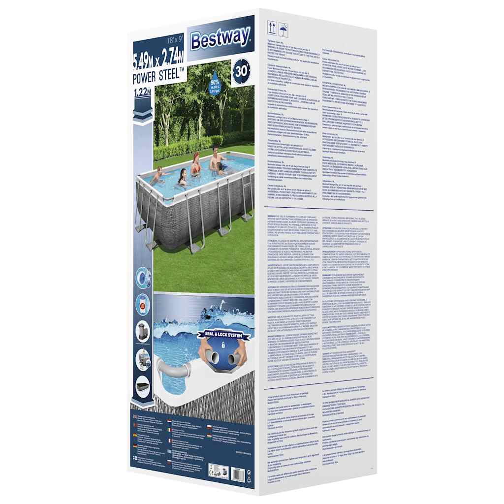Bestway power steel swimmingpool rektangulær - 549 x 274 x 122 cm - number 11.