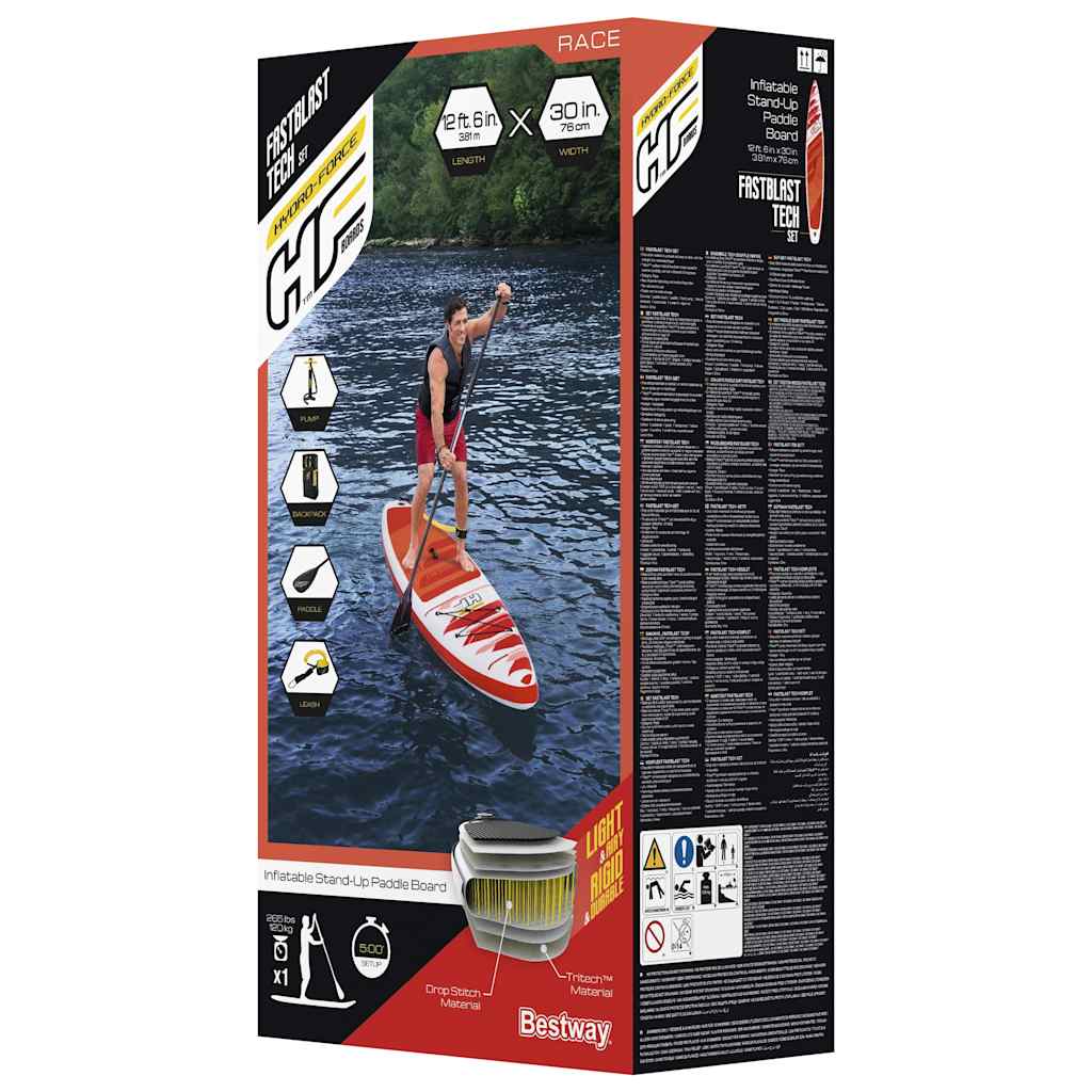 Bestway hydro-force fastblast tech set sup-bræt 381x76x15 cm - number 9.