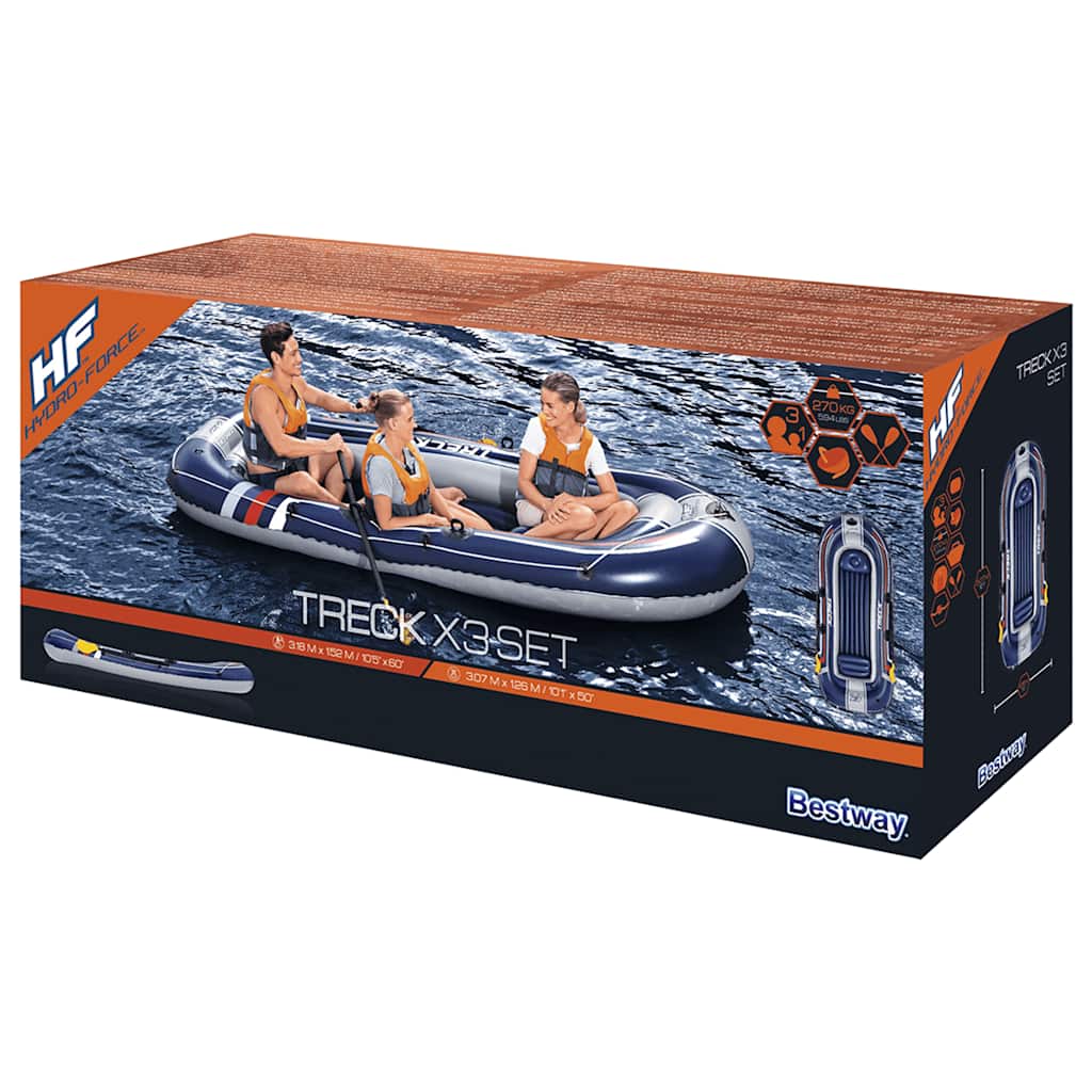 Bestway hydro-force oppustelig båd treck x3 307x126 cm - ooo 1 - number 9.