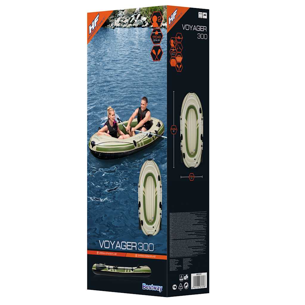 Bestway hydro force oppustelig gummibåd voyager 300 243x102 cm - number 9.
