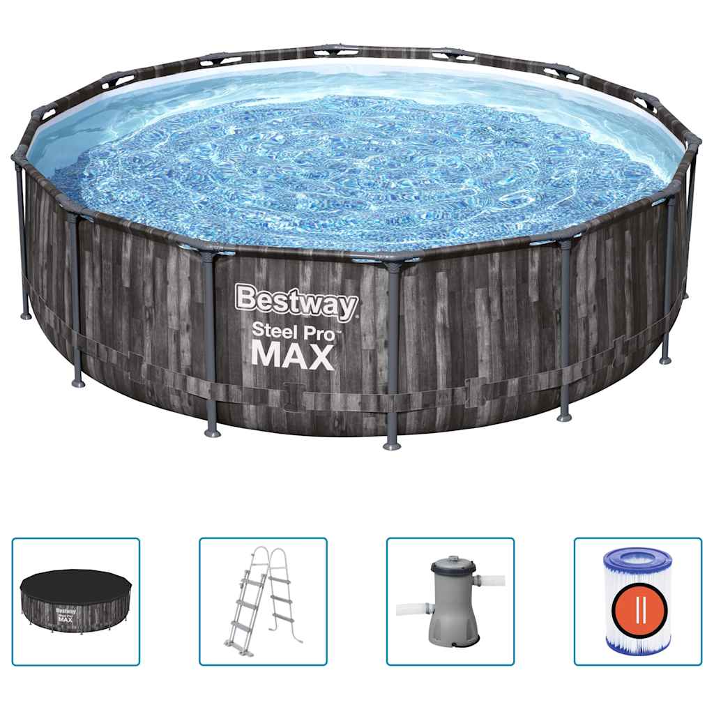 Bestway steel pro max swimmingpoolsæt rund 427x107 cm - number 1.
