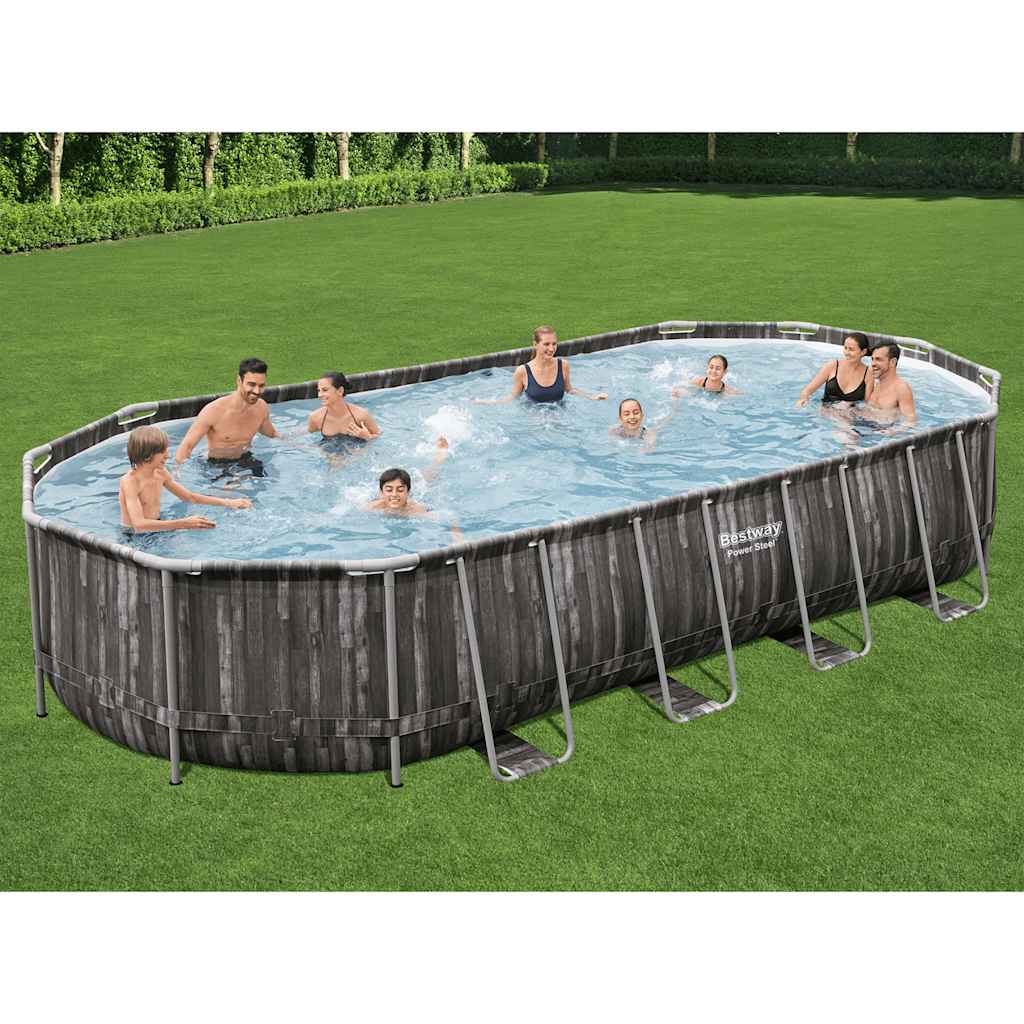 Bestway swimmingpool 7,32x3,66x1,22 m oval - number 1.