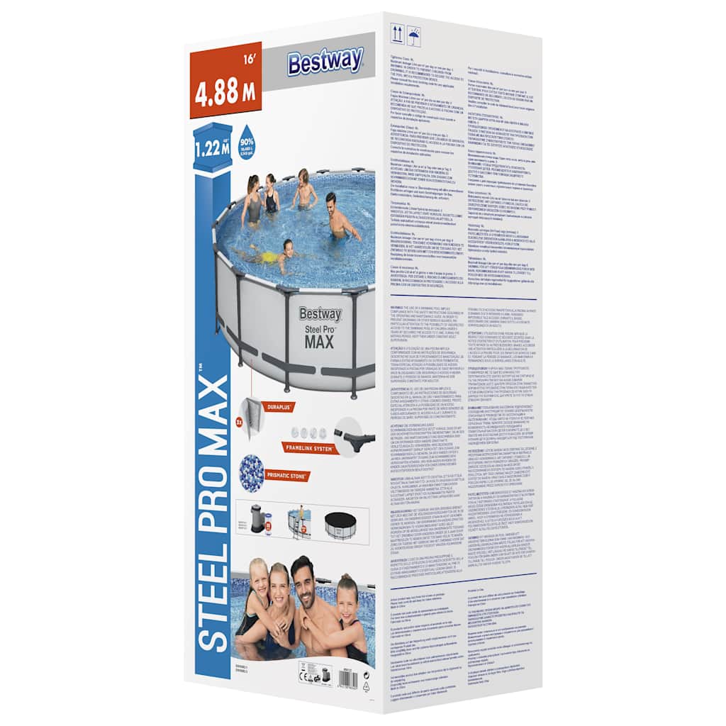 Bestway steel pro max swimmingpoolsæt - 488 x 122 cm - number 9.