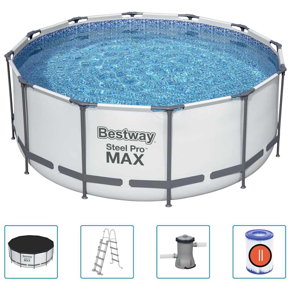 Bestway swimmingpoolsæt steel pro max rund 366x122 cm - number 2.