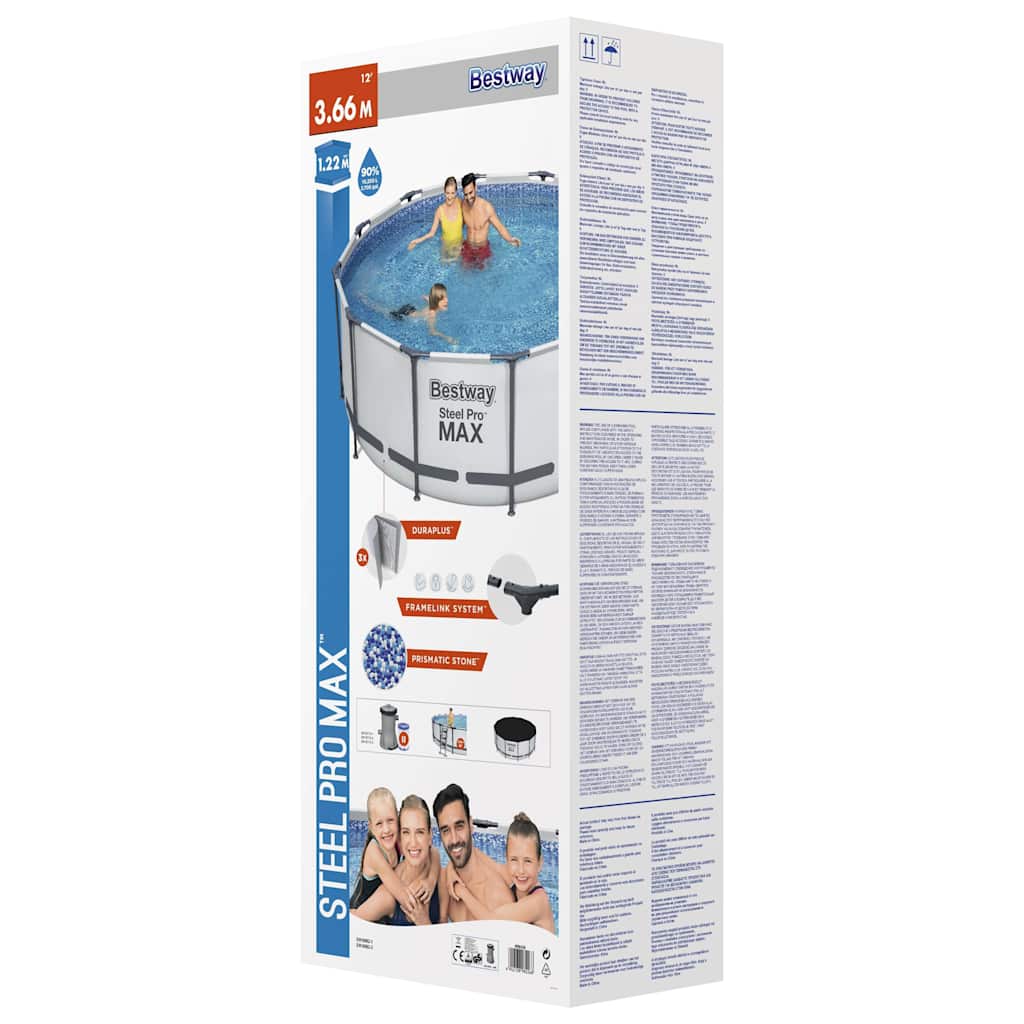Bestway swimmingpoolsæt steel pro max rund 366x122 cm - number 9.