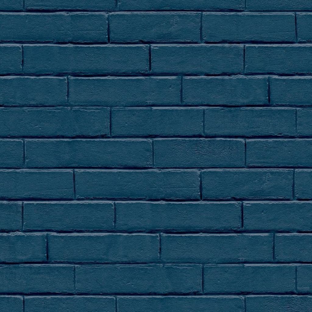 Good vibes wallpaper brick wall blue - number 1.