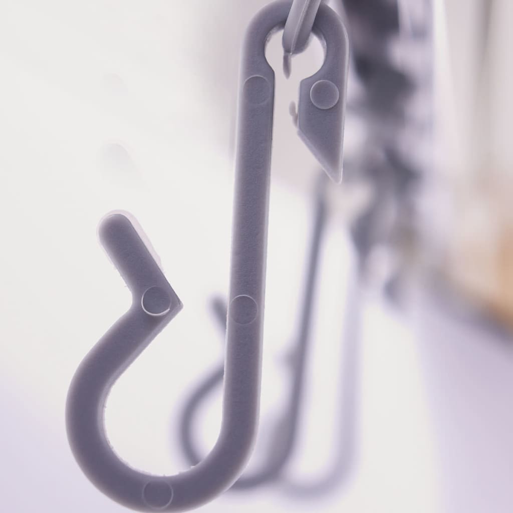 Tringle à rideau de douche universelle ridder pour cabines d'angle avec crochets chromé 52500 - number 8.