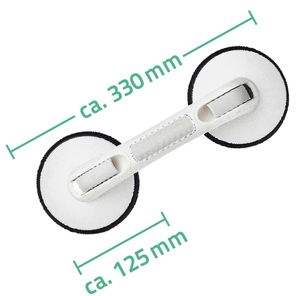 Poignée chevalier avec ventouses premium blanc 12,5 cm 80 kg a0243301 - number 4.