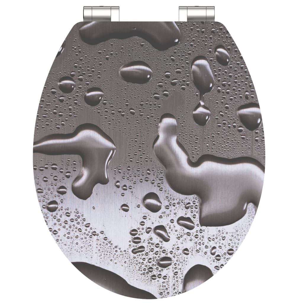 Schütte toalettsits med soft close funktion grå stål mdf högblank - number 1.