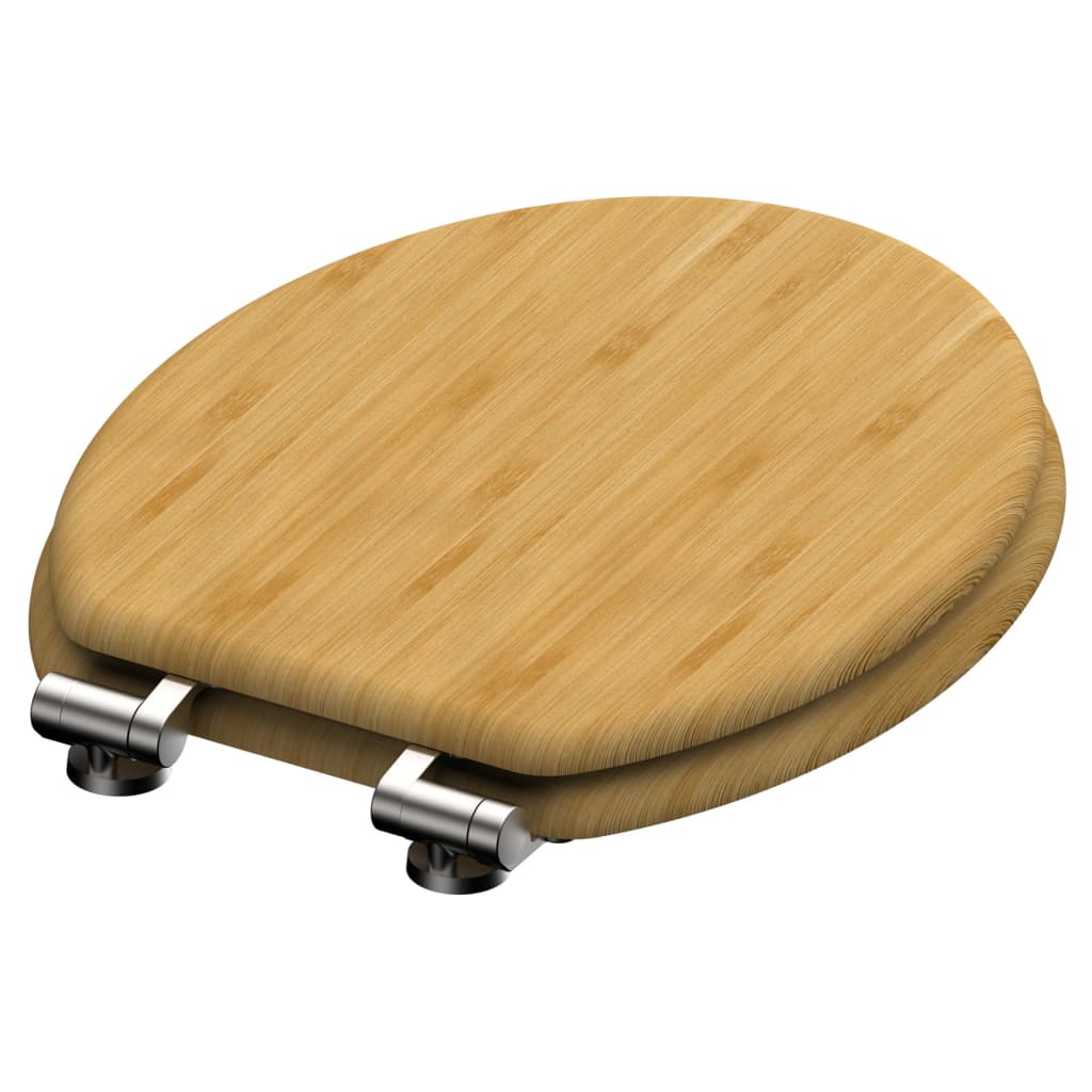 Schütte toalettsits med soft close funktion naturlig bambu - number 4.