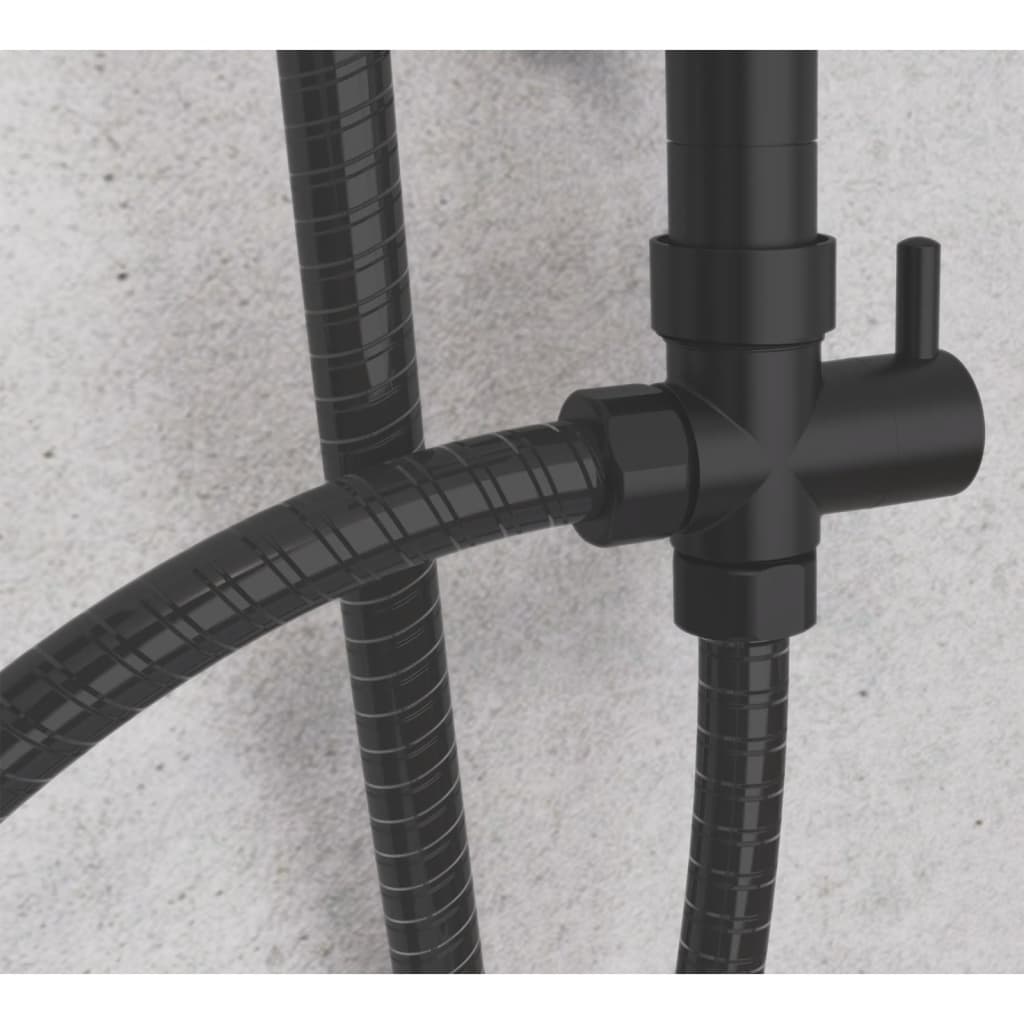 Schütte huvudduschset mallorca mattsvart - number 5.