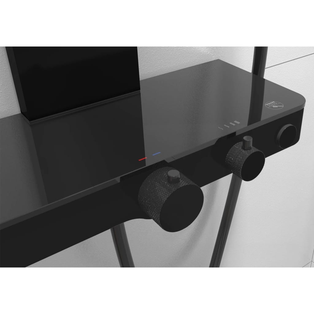 Schütte huvudduschset med termostatblandare samoa regn mattsvart - number 5.