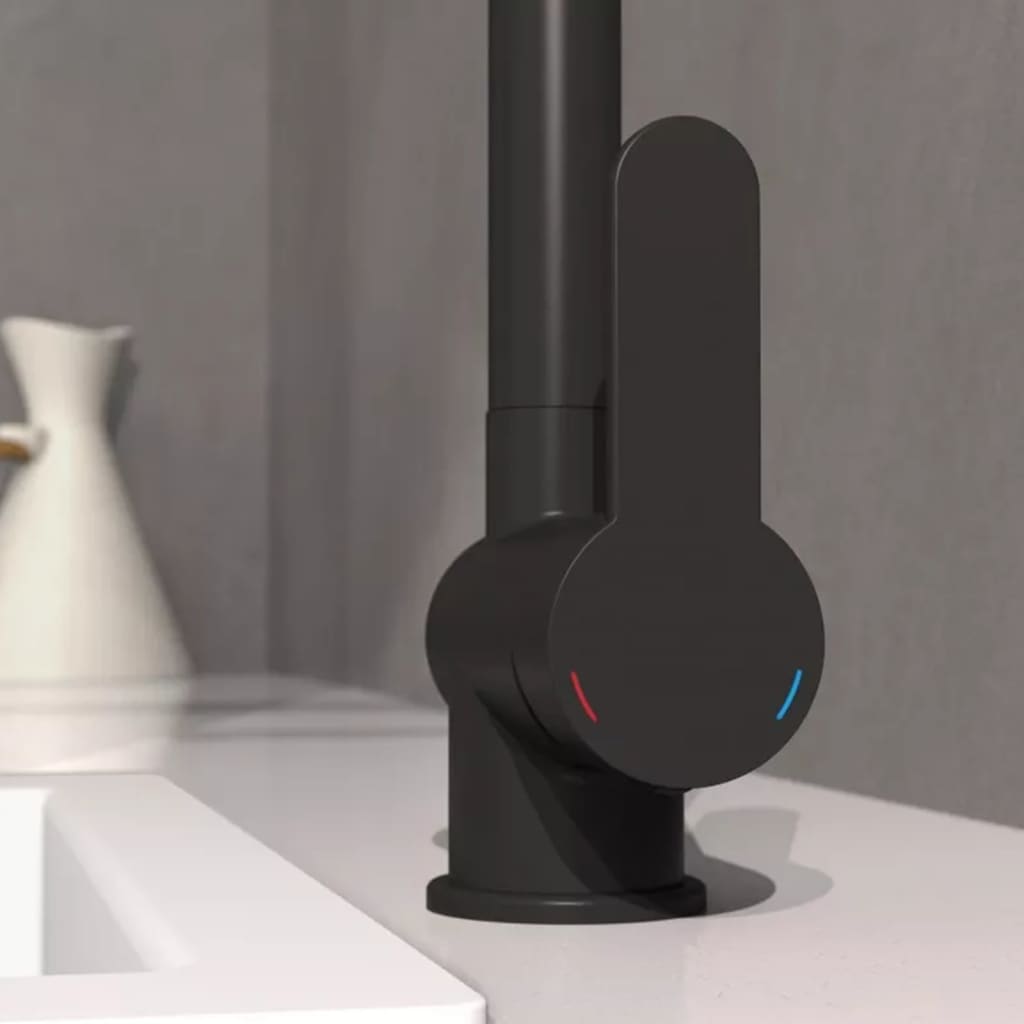 Schütte håndvaskarmatur med udtrækkelig tud london matsort - number 10.