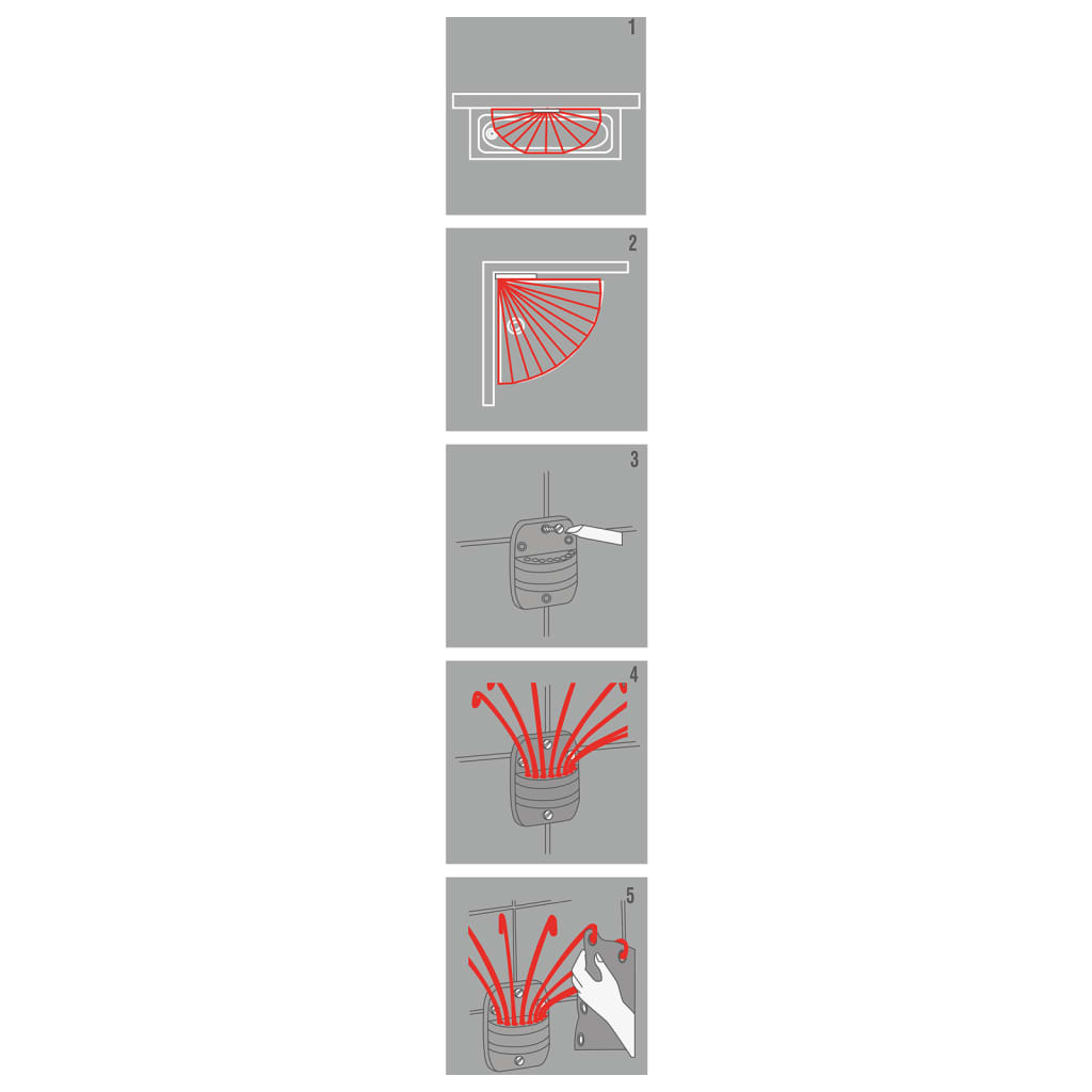 Sealskin paraplyskinne til bruseforhæng - number 10.