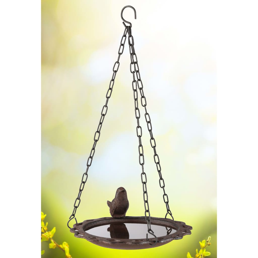 Bain d'oiseaux suspendu hi 20,5 cm marron - number 3.