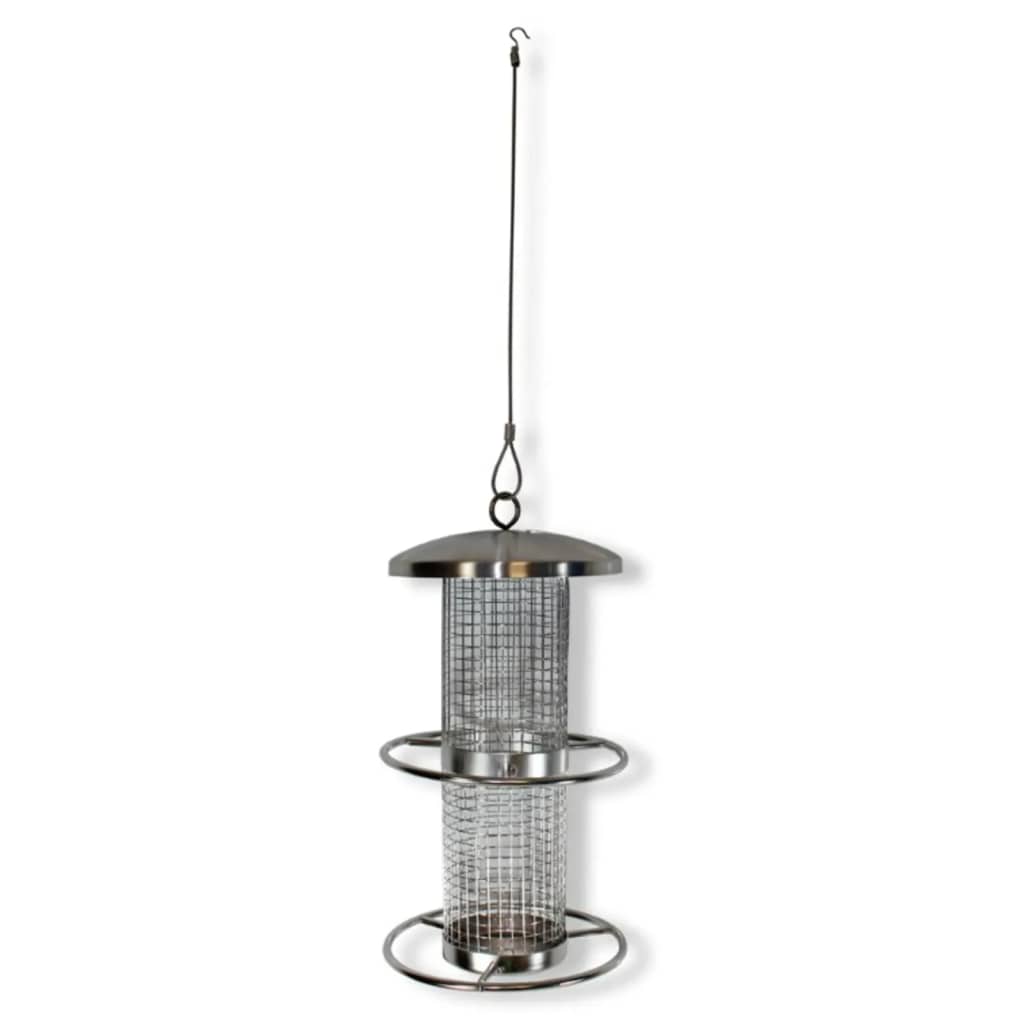 Hi hanging feeding mutor for birds 14x27.5 cm stainless steel - number 7.