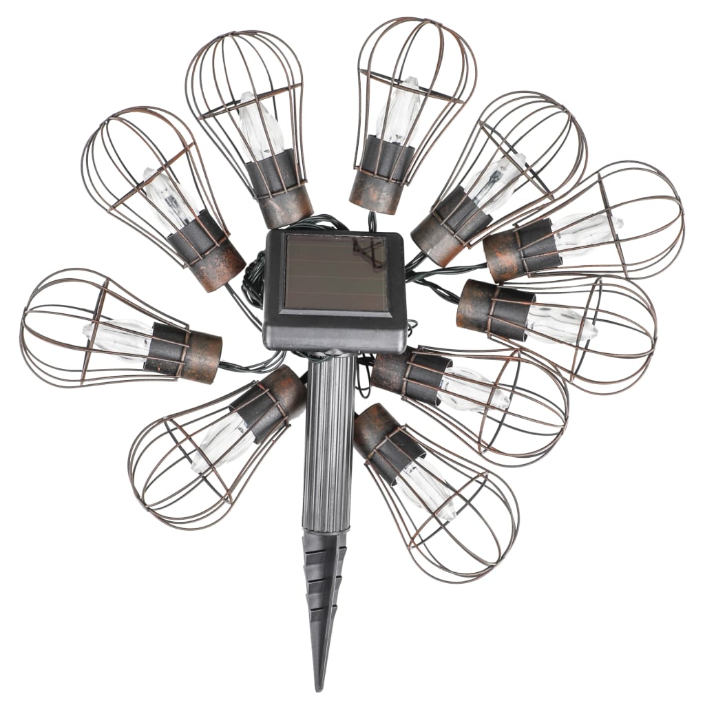 Hi soldrevet led-lyskæde 10 lamper 5,5 cm - number 1.